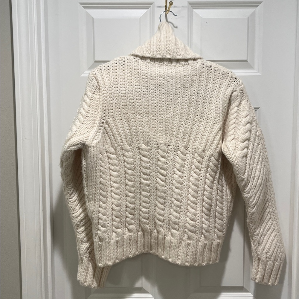 NWT Gigi Hadid X Tommy Hilfiger Chunky ITALIAN wool alpaca SOFT cableknit CREAM - Picture 12 of 14